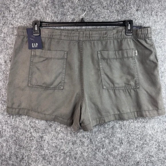 Gap Pull-On Shorts XL Silver Bells Gray Elastic Waist Easy Fit QLS0701S - Picture 2 of 11